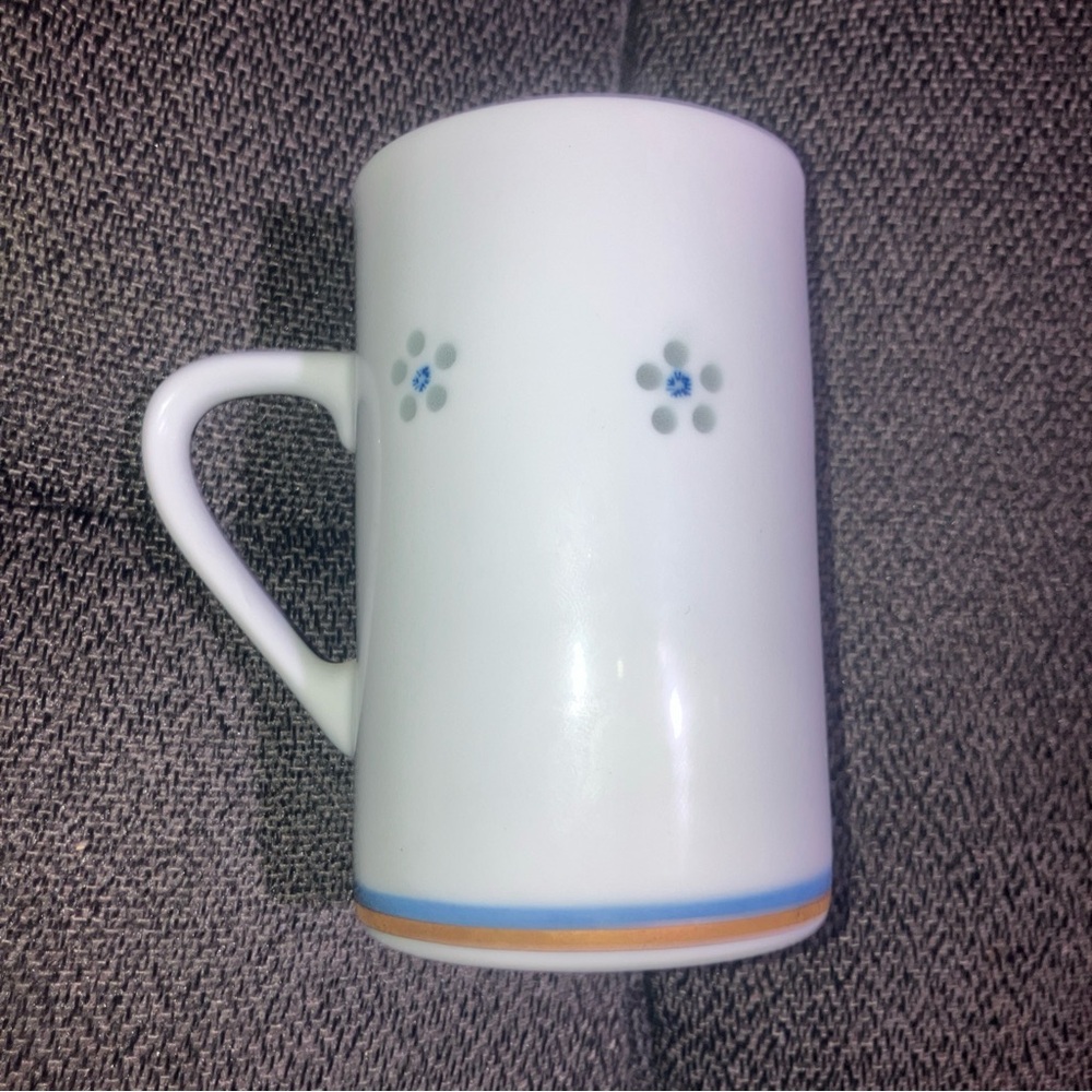 High-grade Arita Ware Bunzan Toen Firefly Ware Single Flower Mug Cup White Blue